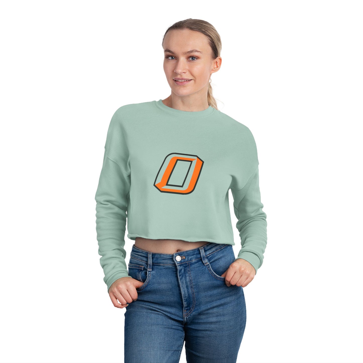 Osseo Orioles Trendy Women's Cropped Sweatshirt with Unique Graphic Design