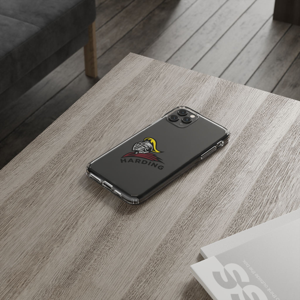 Clear Phone Case with Harding Logo