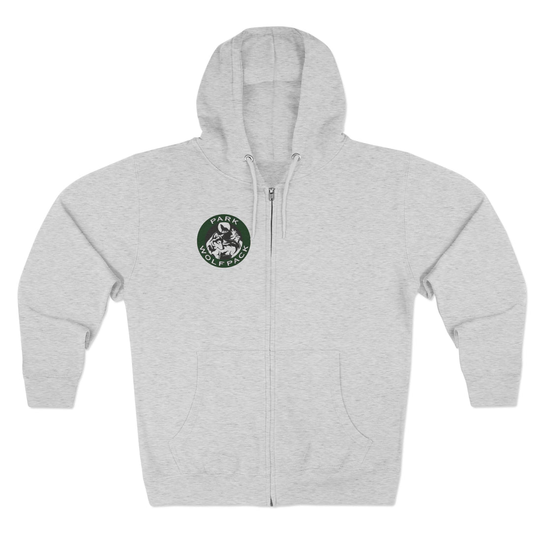 Cozy Unisex Zip Hoodie with Wolfpack Design - Perfect for Outdoor Adventures
