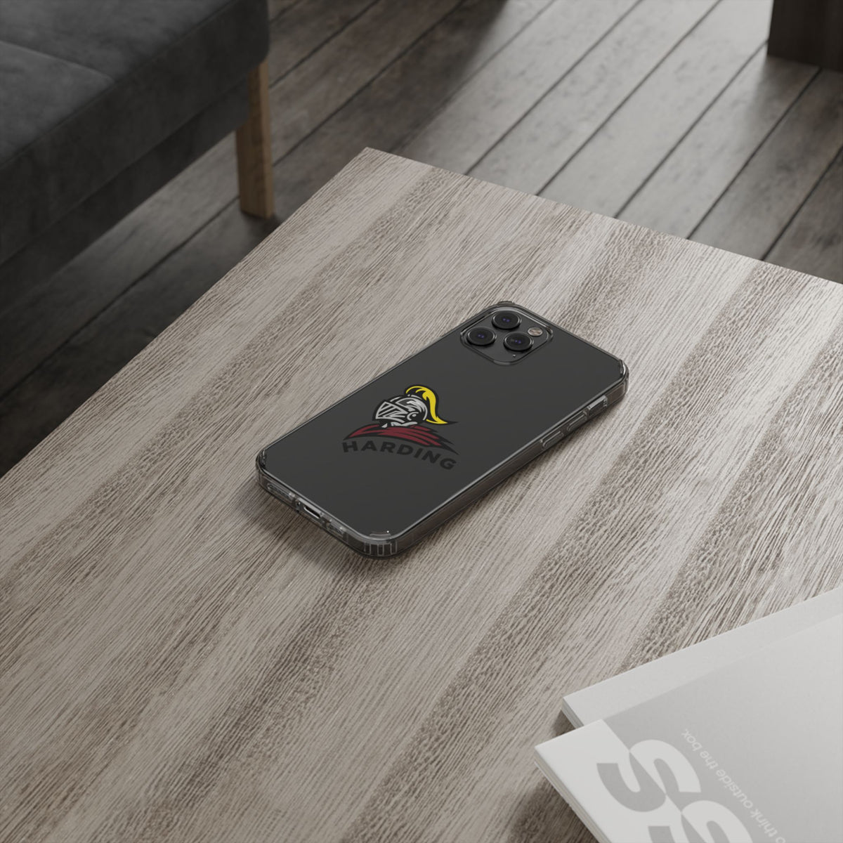 Clear Phone Case with Harding Logo