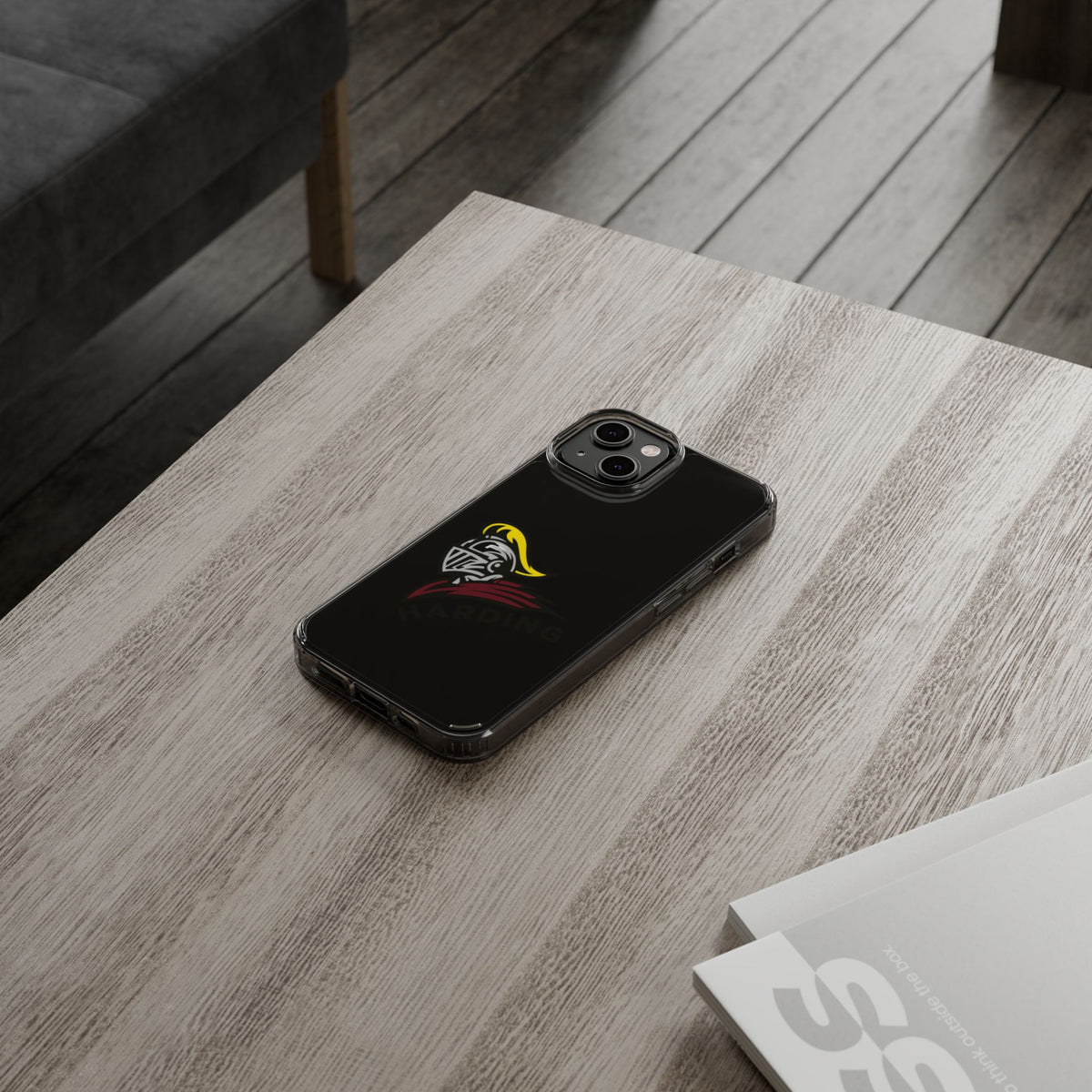 Clear Phone Case with Harding Logo