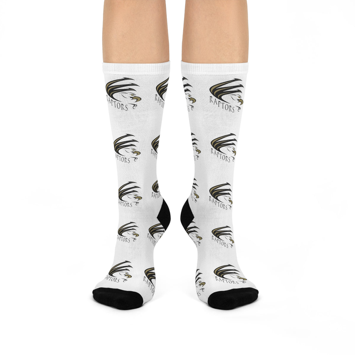 East Ridge Raptors Cushioned Crew Socks - Comfortable Sports Socks for Fans