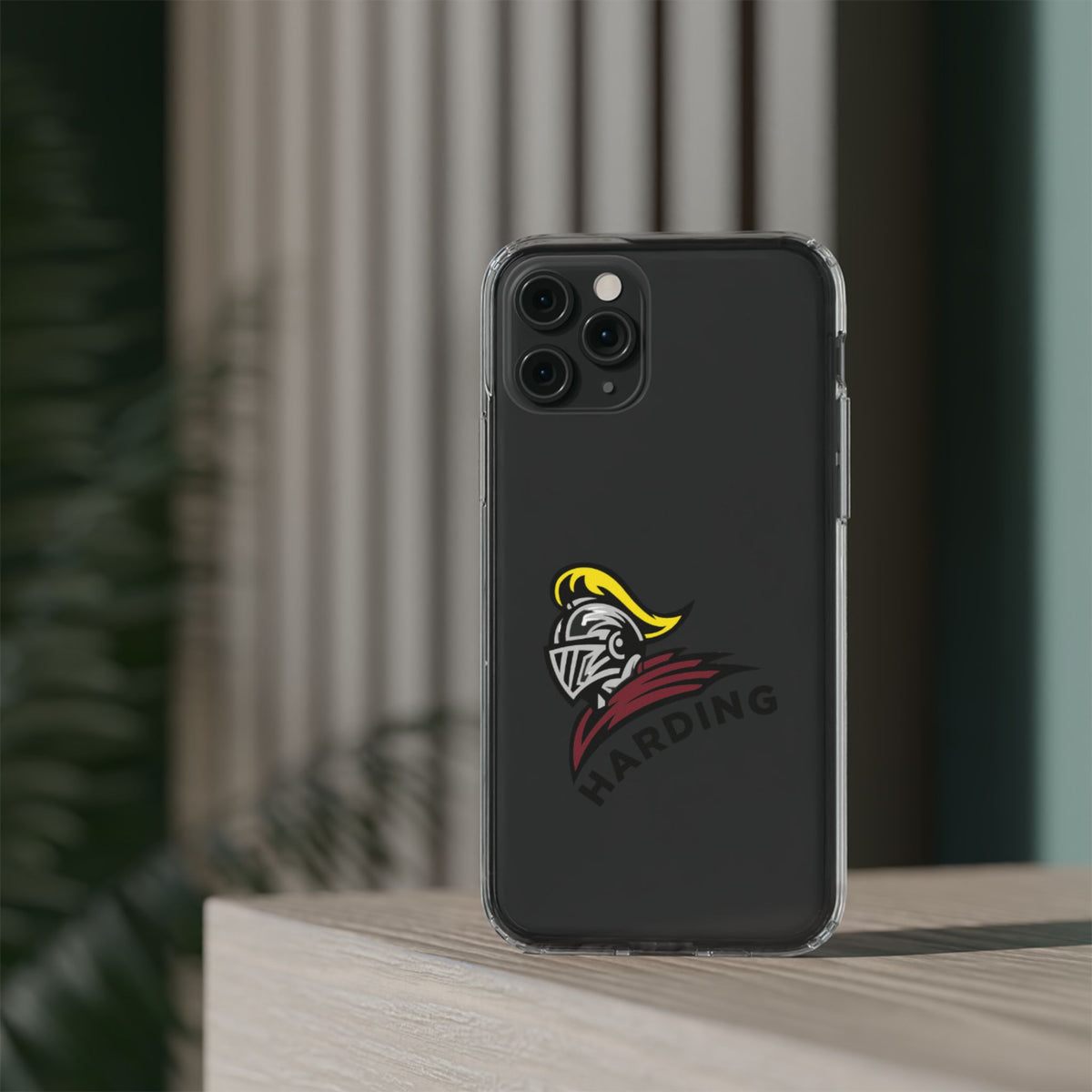 Clear Phone Case with Harding Logo
