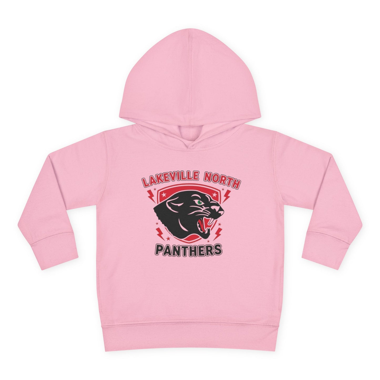 Lakeville North Panthers toddler hoodie in pink with playful graphic and cozy design for kids.