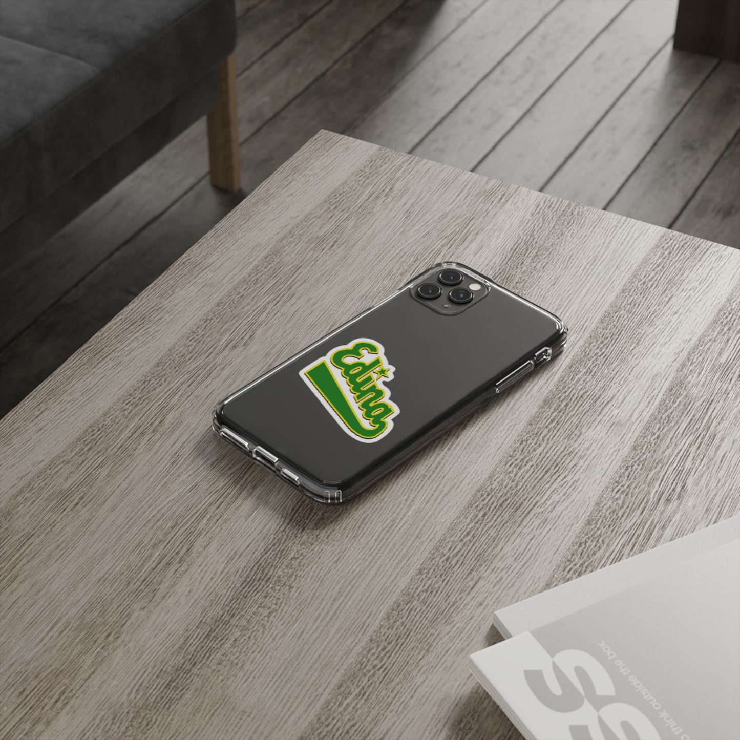 Custom Clear Phone Case with Edina Design - Stylish Protection for Your Smartphone