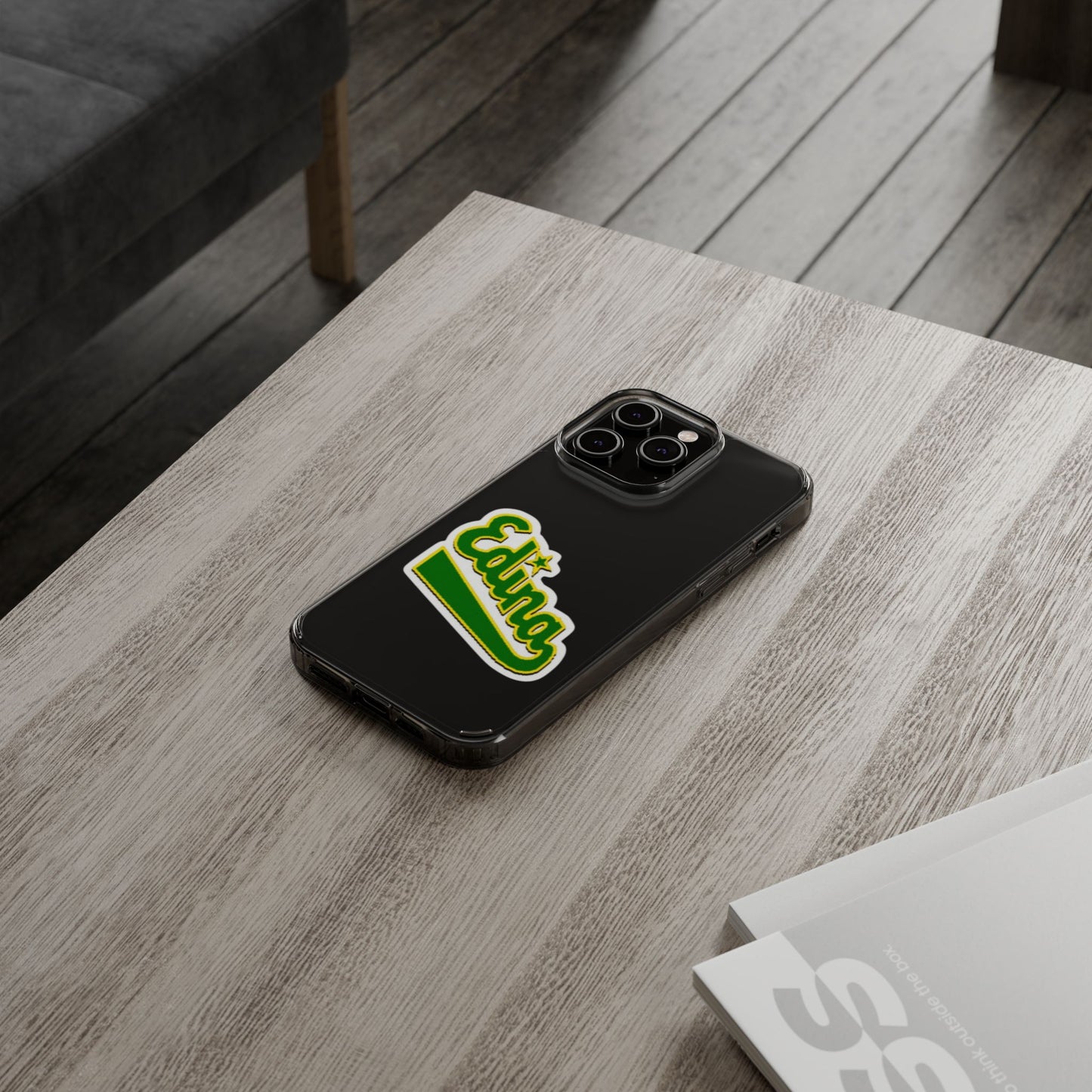 Custom Clear Phone Case with Edina Design - Stylish Protection for Your Smartphone