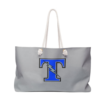 Tartan Titans Weekender Bag with Lightning Bolt Design