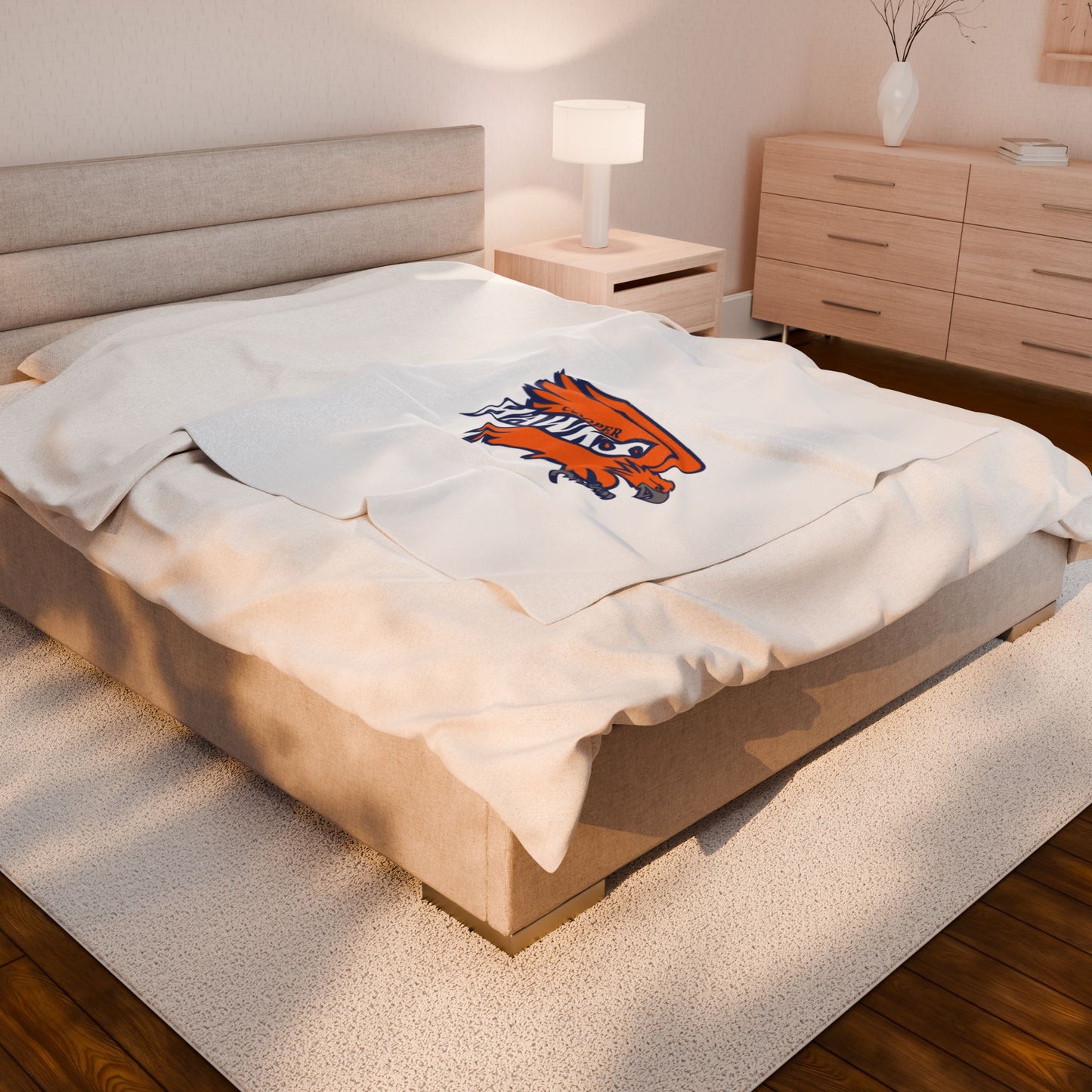 Robbinsdale Cooper Hawks Velveteen Plush Blanket - Cozy Sports Blanket for Fans
