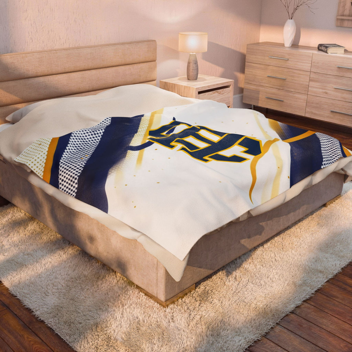 Columbia Heights Hylanders Cozy Velveteen Plush Blanket - Perfect for Gifts and Home Décor