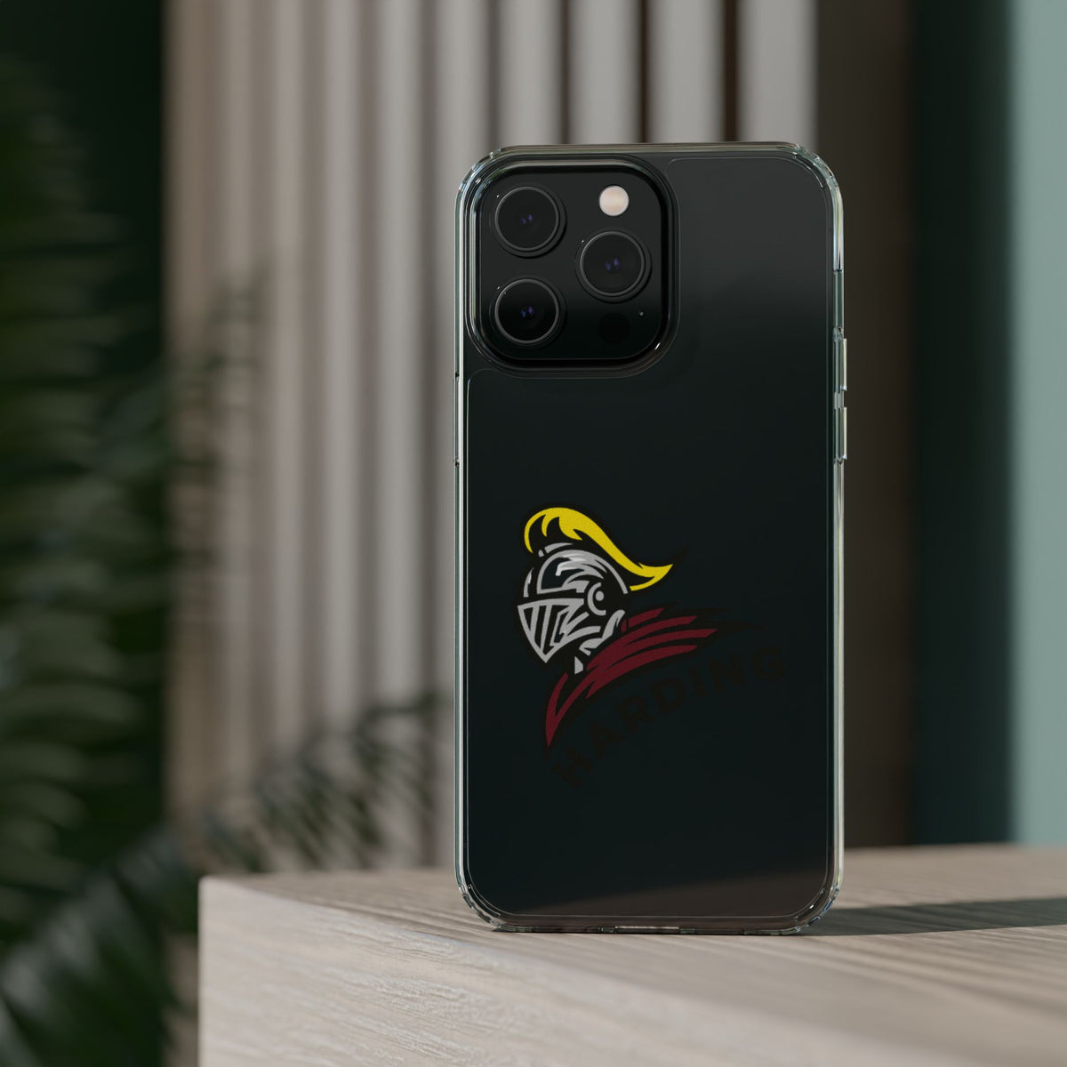 Clear Phone Case with Harding Logo