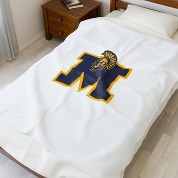 Mahtomedi Zephyrs Cozy Velveteen Plush Blanket - Perfect for Game Days and Home Decor
