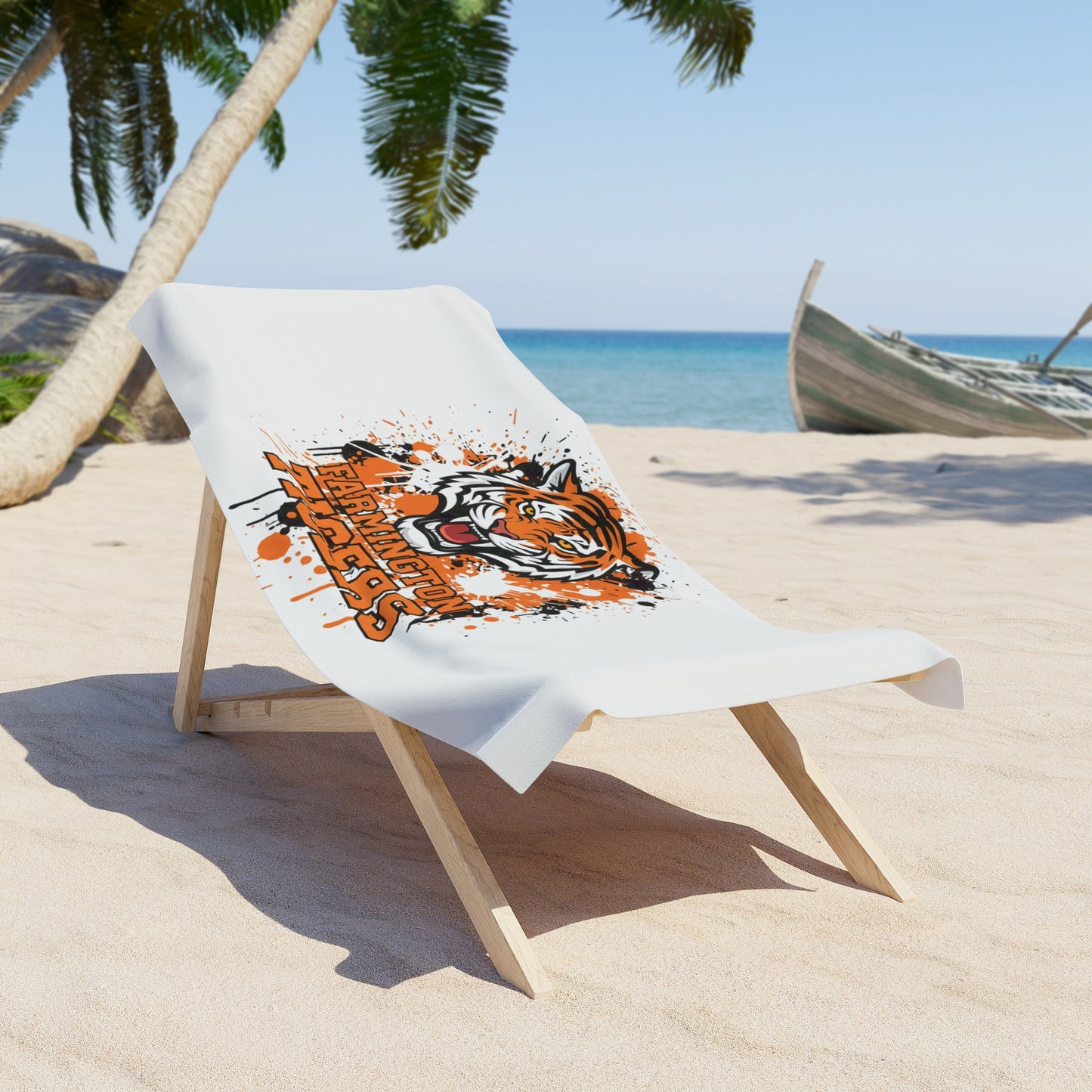 Farmington Tigers Beach Towel