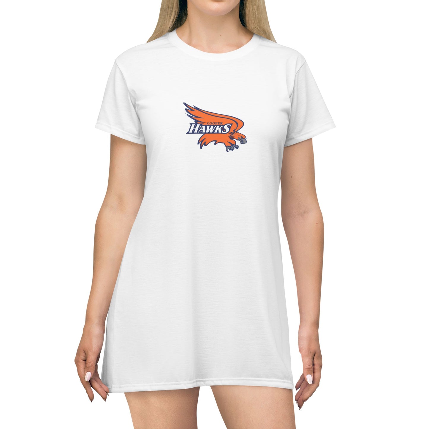 Robbinsdale Cooper Hawks Logo T-Shirt Dress - Stylish & Comfortable Sportswear for Fans