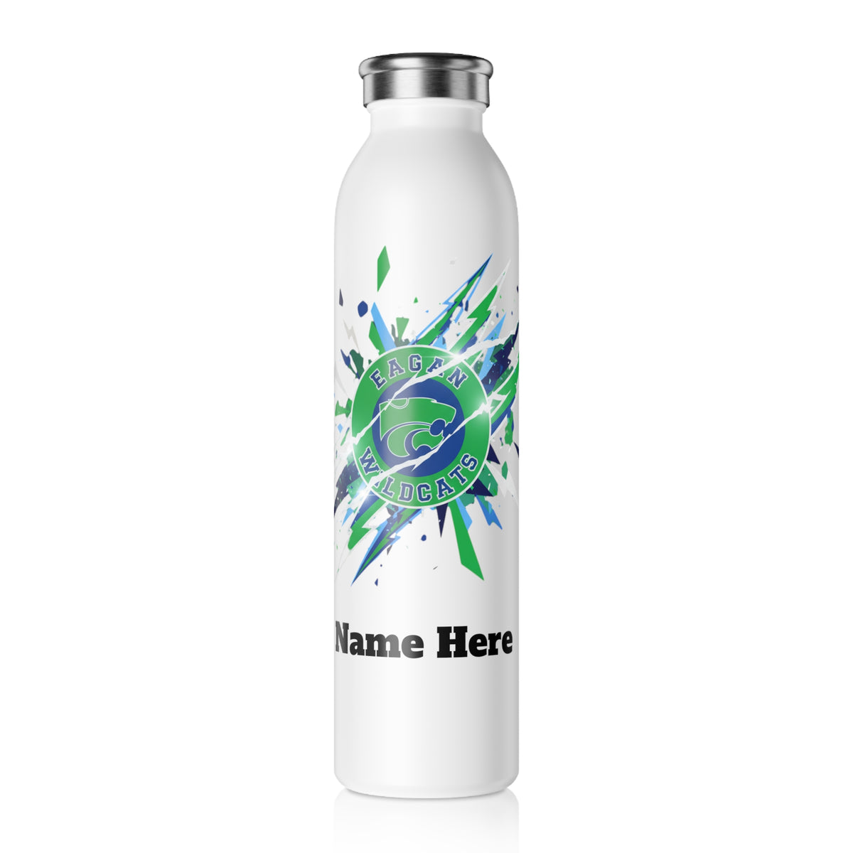 Eagan Wildcats Slim Water Bottle — Stainless Insulated Bottle