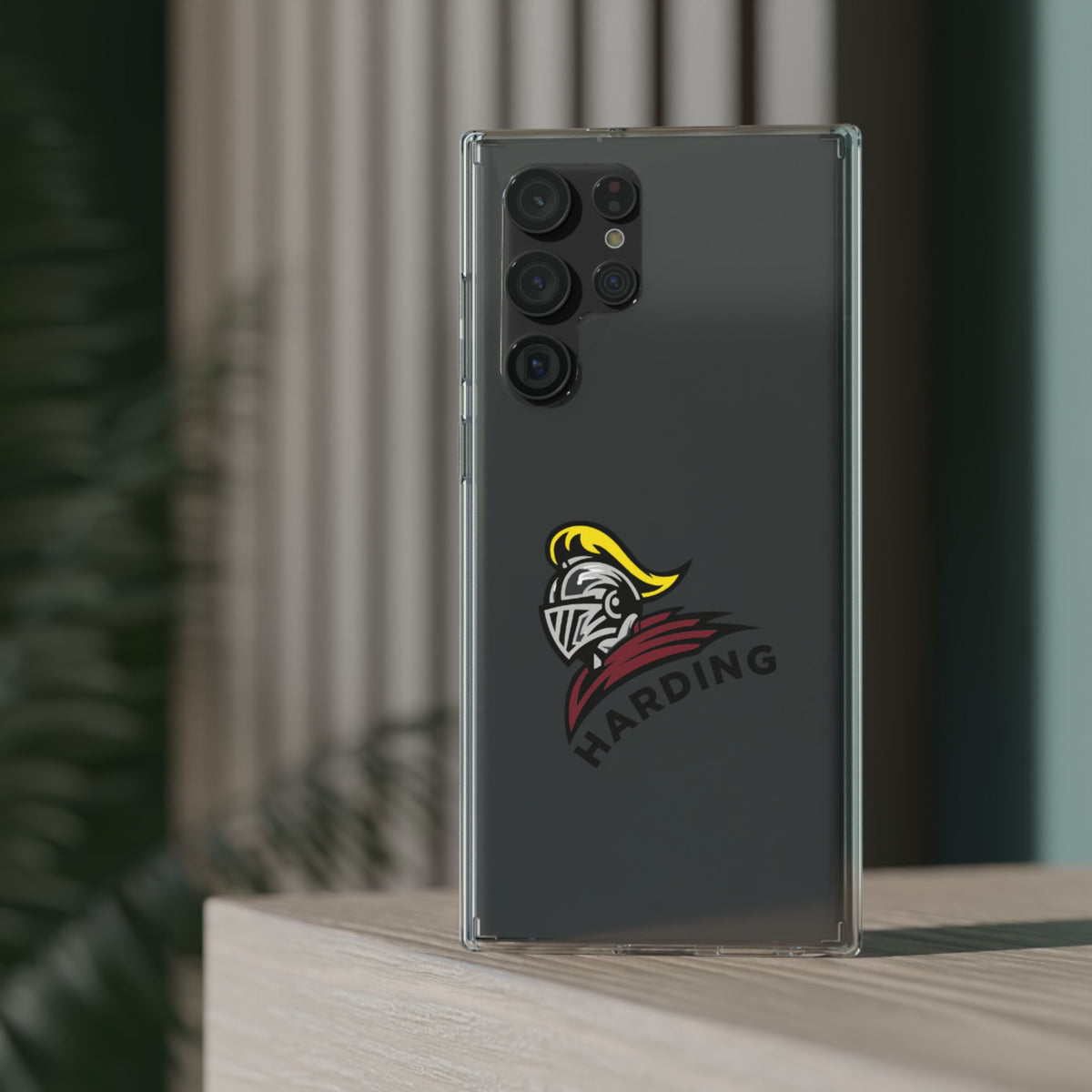 Clear Phone Case with Harding Logo