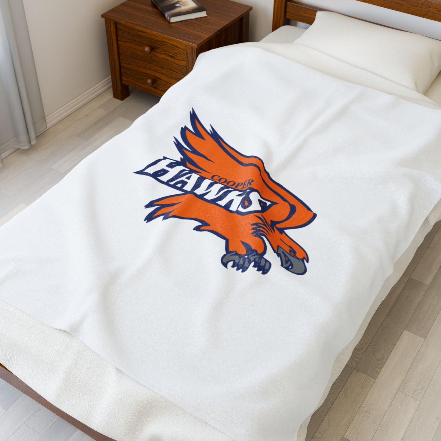 Robbinsdale Cooper Hawks Velveteen Plush Blanket - Cozy Sports Blanket for Fans