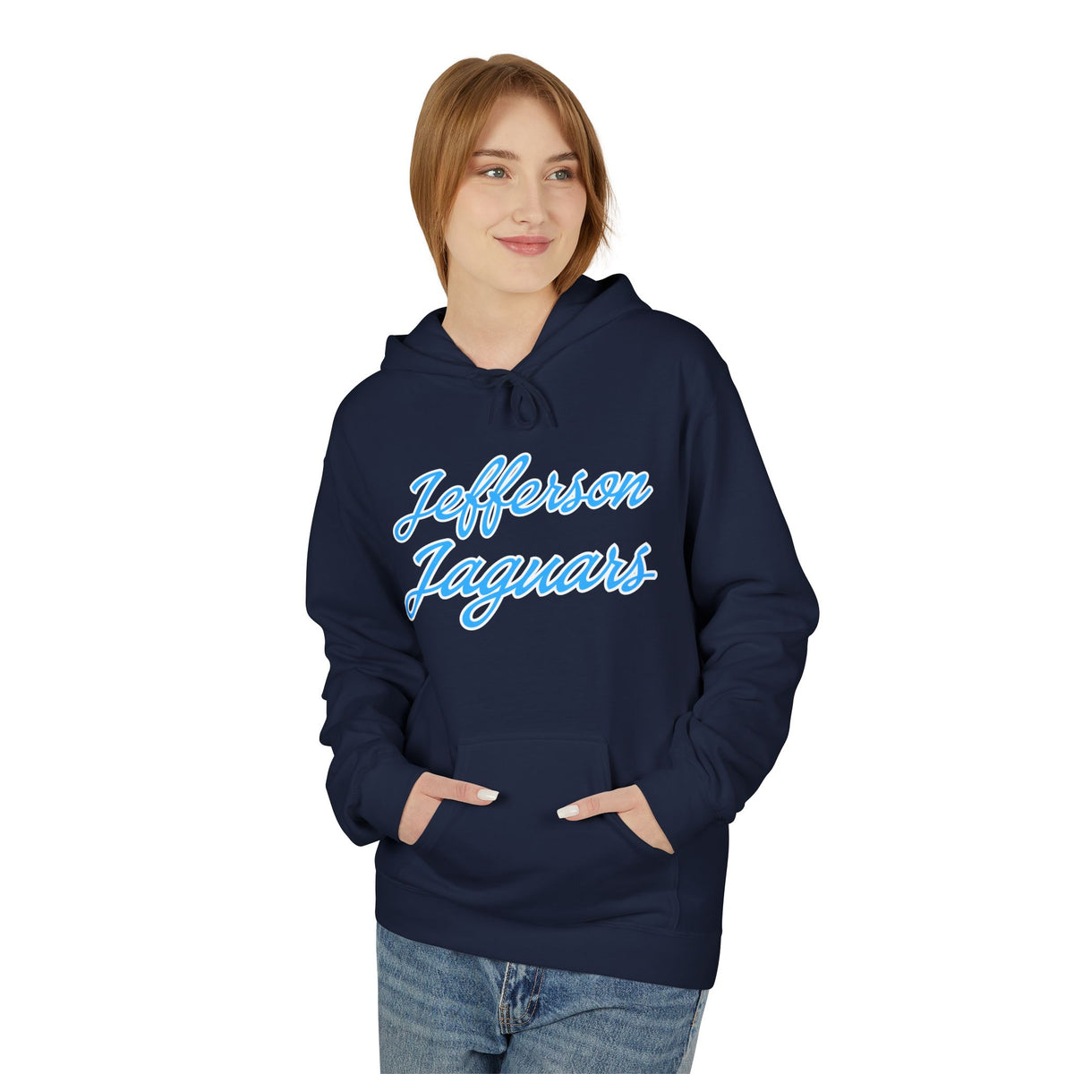 Bloomington Jefferson Hoodie - Neon Script School Spirit Sweatshirt