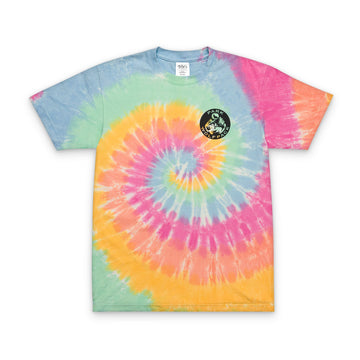 Park Wolfpack Colorful Oversized Tie-Dye T-Shirt with Embroidery - Perfect for Festivals and Casual Wear