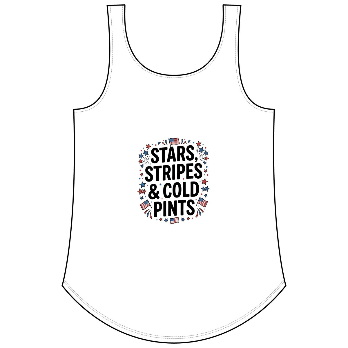 Women's Tank — "Stars, Stripes & Cold Pints" Stormys Pub Tank Top
