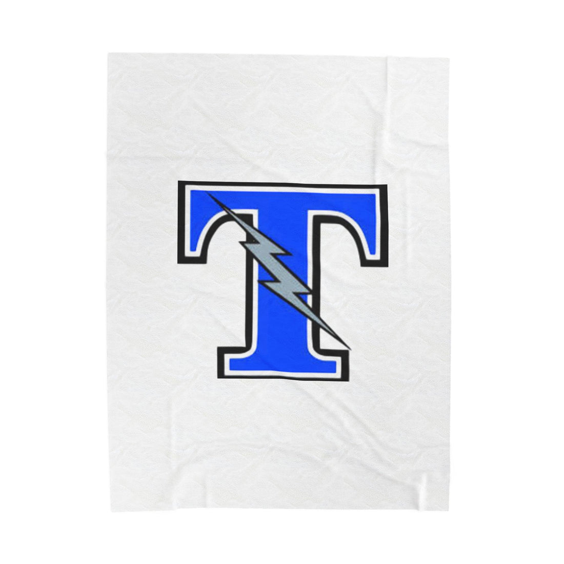 Cozy Velveteen Plush Blanket with Bold Letter Tartan Titans Design