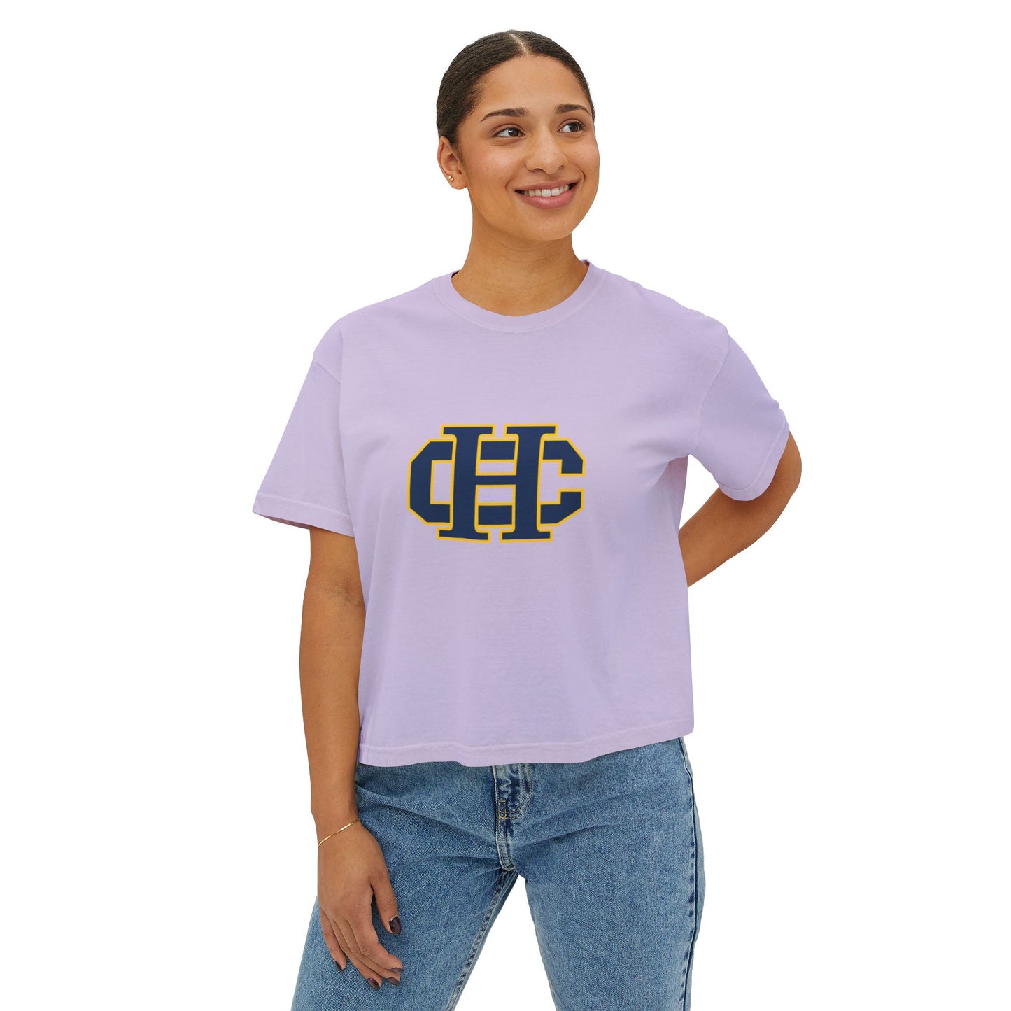 Columbia Heights Hylanders Stylish Women's Boxy Tee - Casual Comfort for Everyday Wear