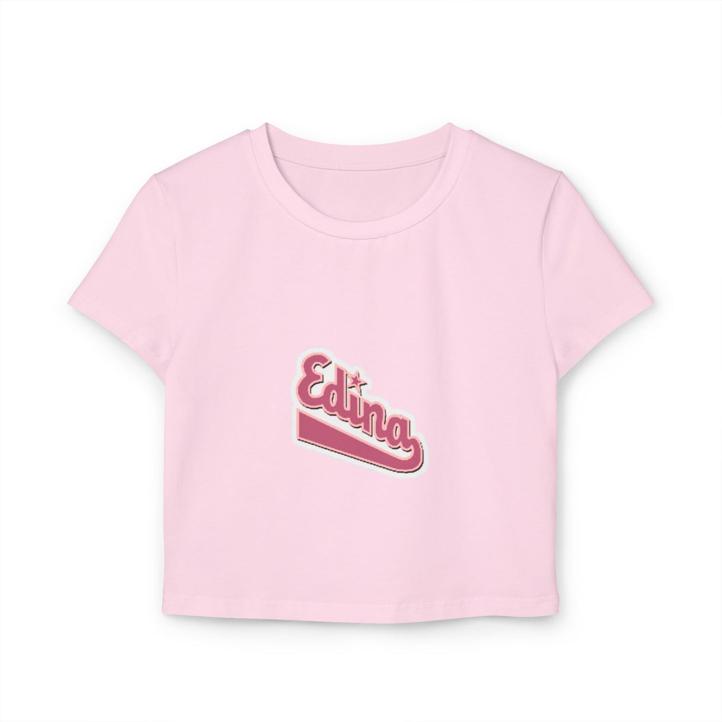 Edina Retro Women's Baby Tee - Trendy Cropped Tee for Casual Outfits