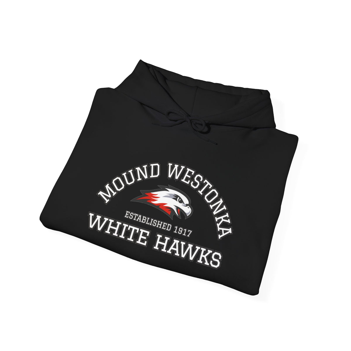 White Hawks Hoodie — Mound Westonka High School Vintage Logo Pullover