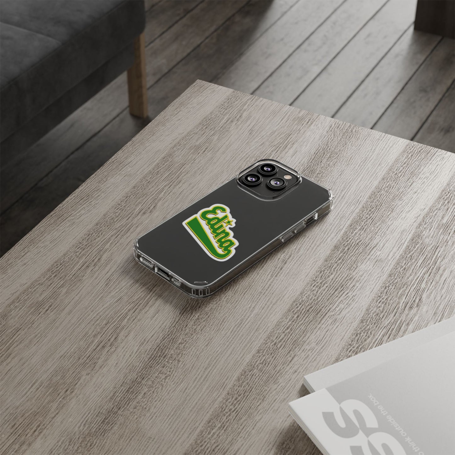 Custom Clear Phone Case with Edina Design - Stylish Protection for Your Smartphone
