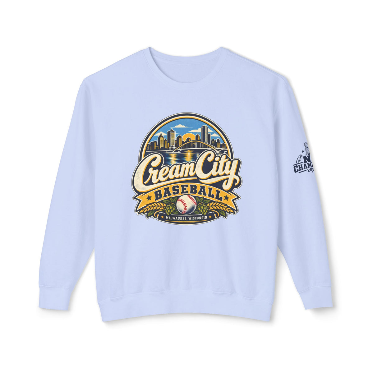 Cream City Baseball Lightweight Crewneck Sweatshirt