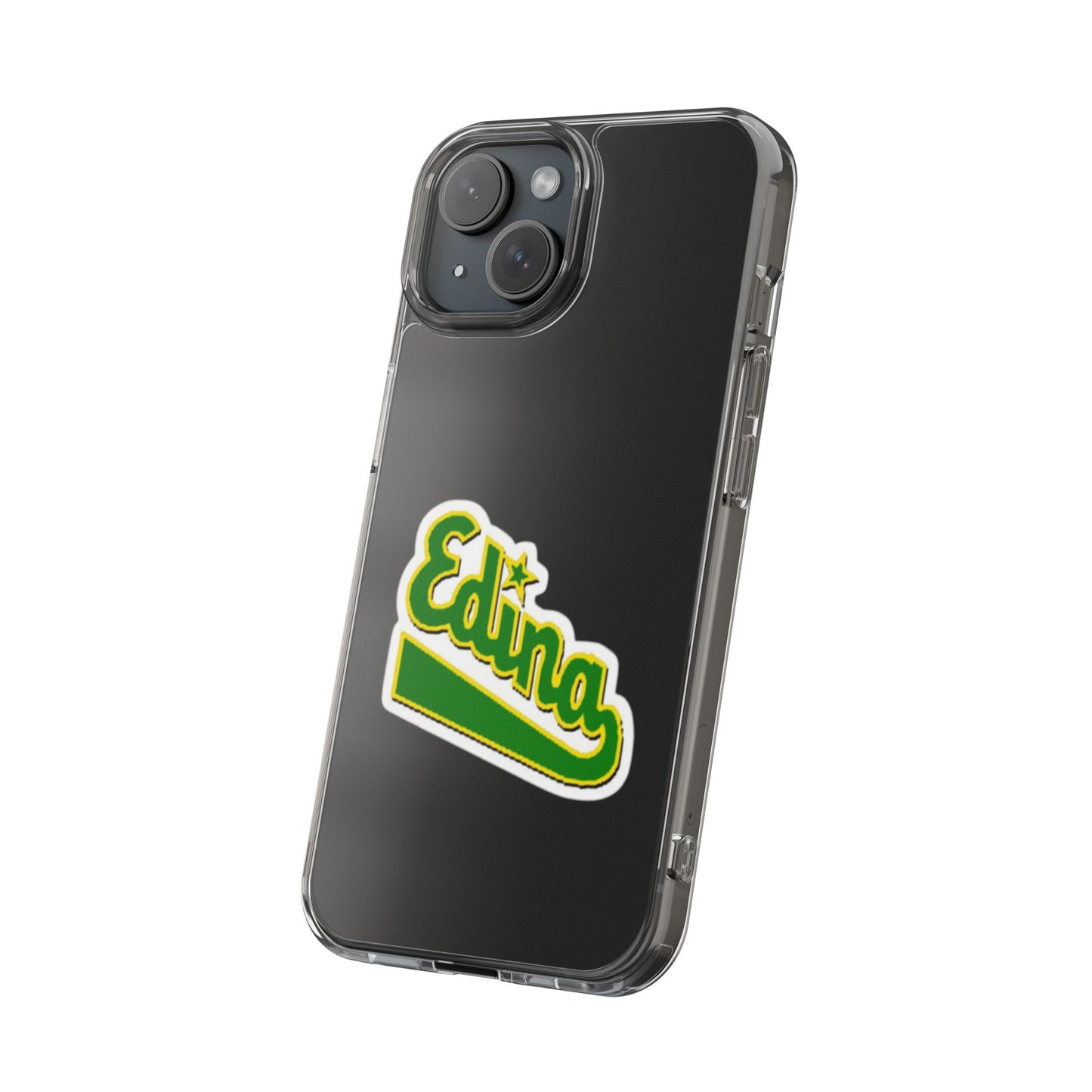 Custom Clear Phone Case with Edina Design - Stylish Protection for Your Smartphone