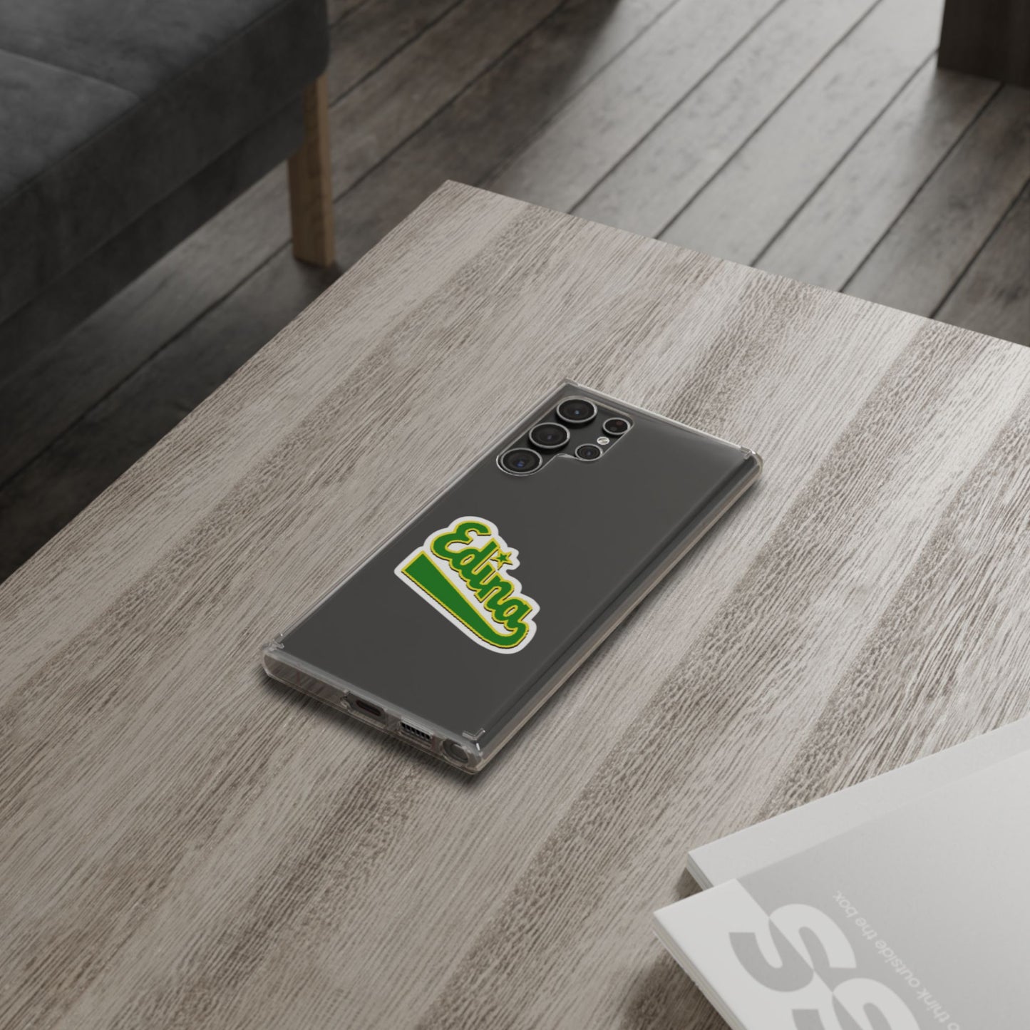 Custom Clear Phone Case with Edina Design - Stylish Protection for Your Smartphone