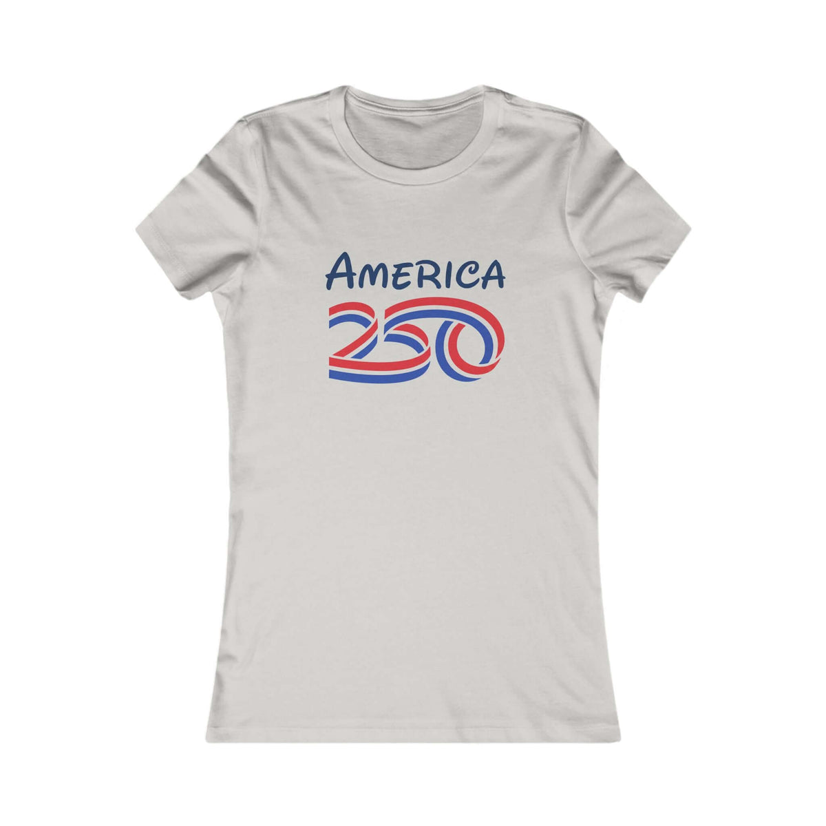 women's patriotic anniversary t-shirt featuring America 250 vintage graphic design on a light soft fit.