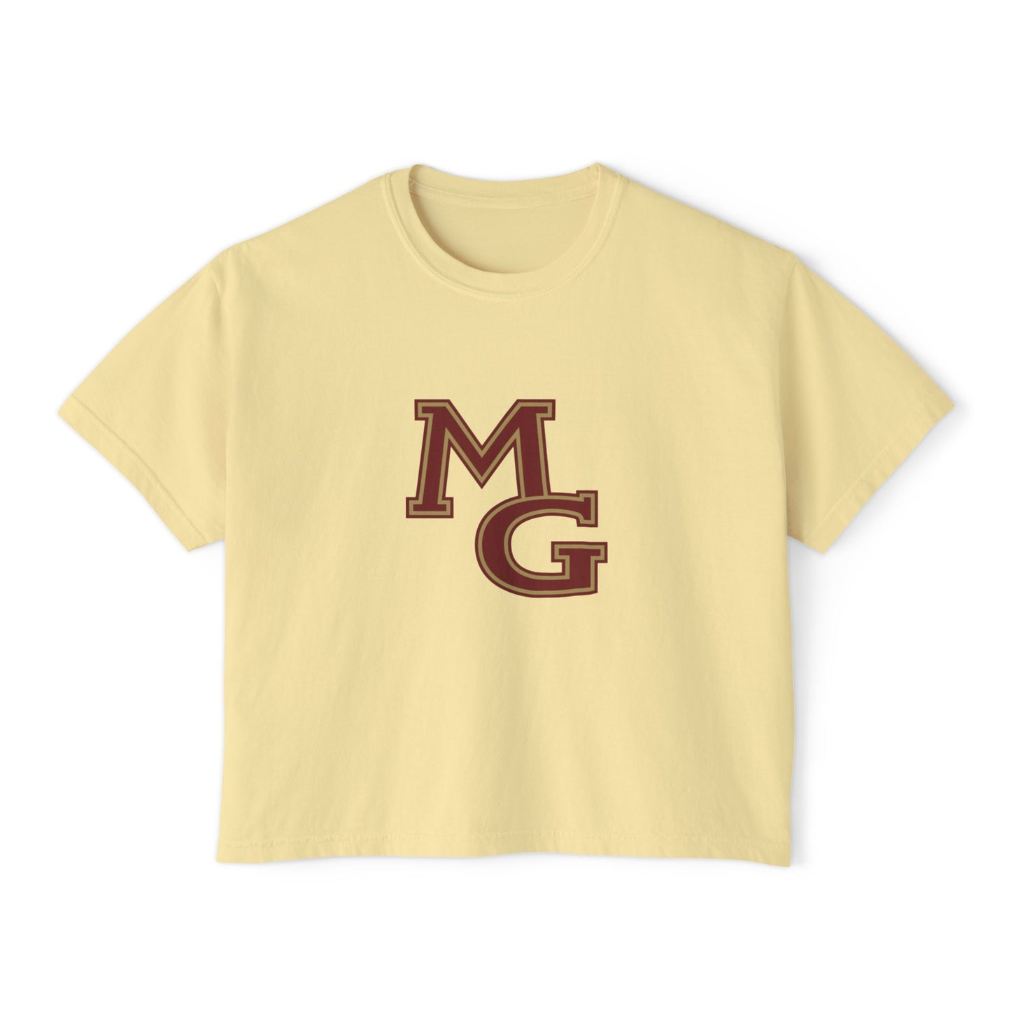 Maple Grove Crimson Stylish Women's Boxy Tee - Casual & Comfy