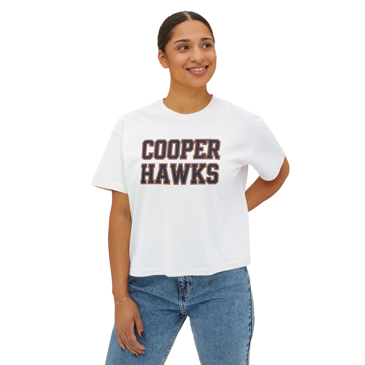 Robbinsdale Cooper Hawks Women's Boxy Tee - Casual Athletic Wear for Game Days