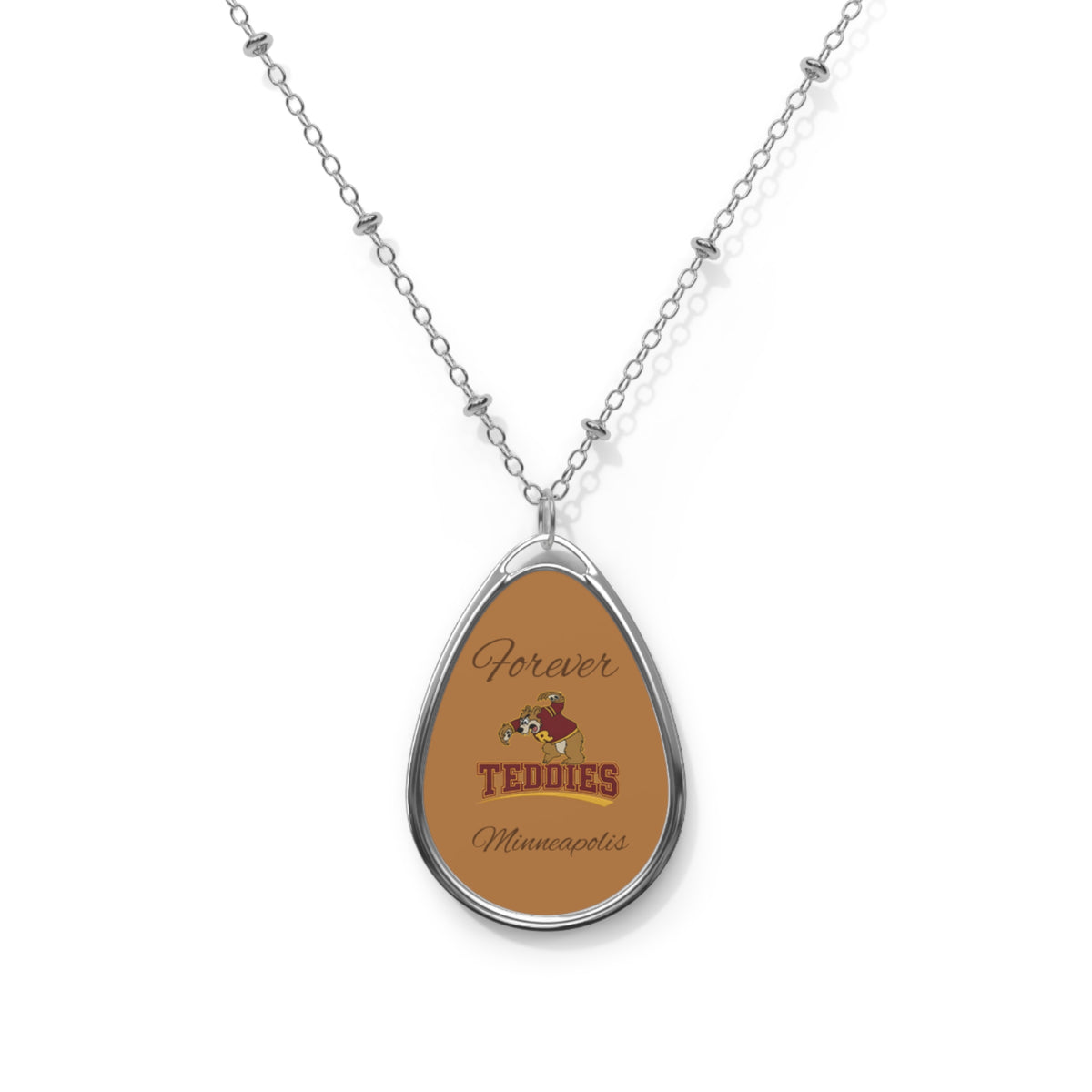 Minneapolis Roosevelt Teddies Oval "Forever" Necklace