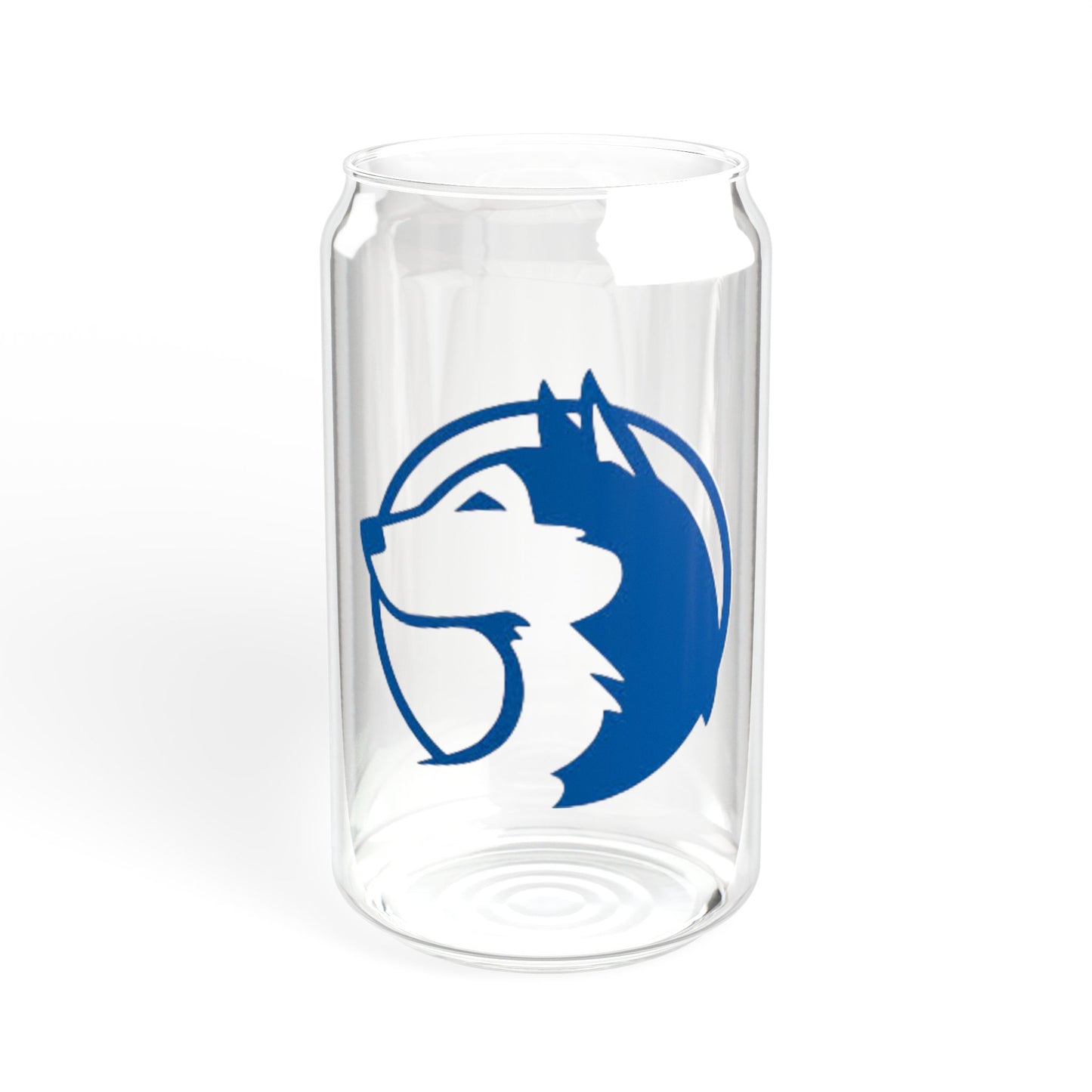 Saint Anthony Huskies Eco-Friendly 16oz Sipper Glass with Bamboo Lid - Perfect for Beverages on the Go!