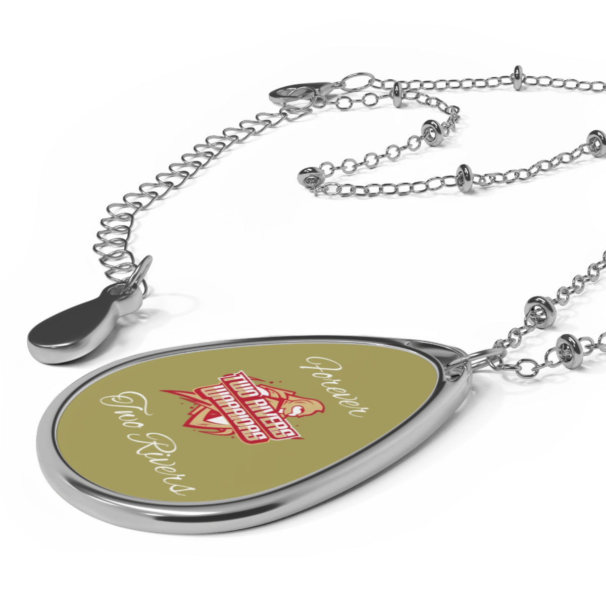 Two Rivers Warriors "Forever" Oval Necklace Pendant