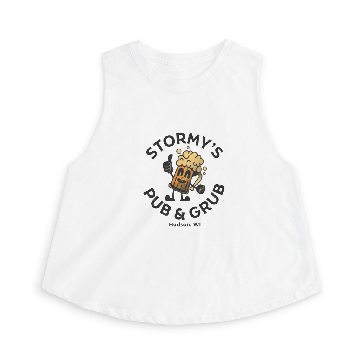 Pub & Grub Crop Top — Stormy's Beer Logo Women's Tank