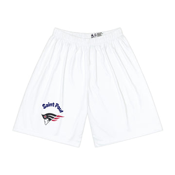 Saint Paul Central Minutemen Men's White Sports Shorts with Bold Design, Athletic Shorts for Workouts, Casual Wear