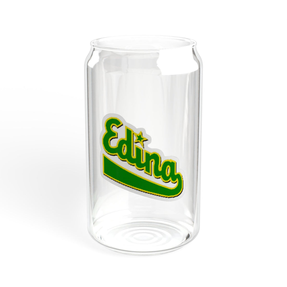 Edina Stylish Sipper Glass - 16oz with Eco-Friendly Lid and Straw