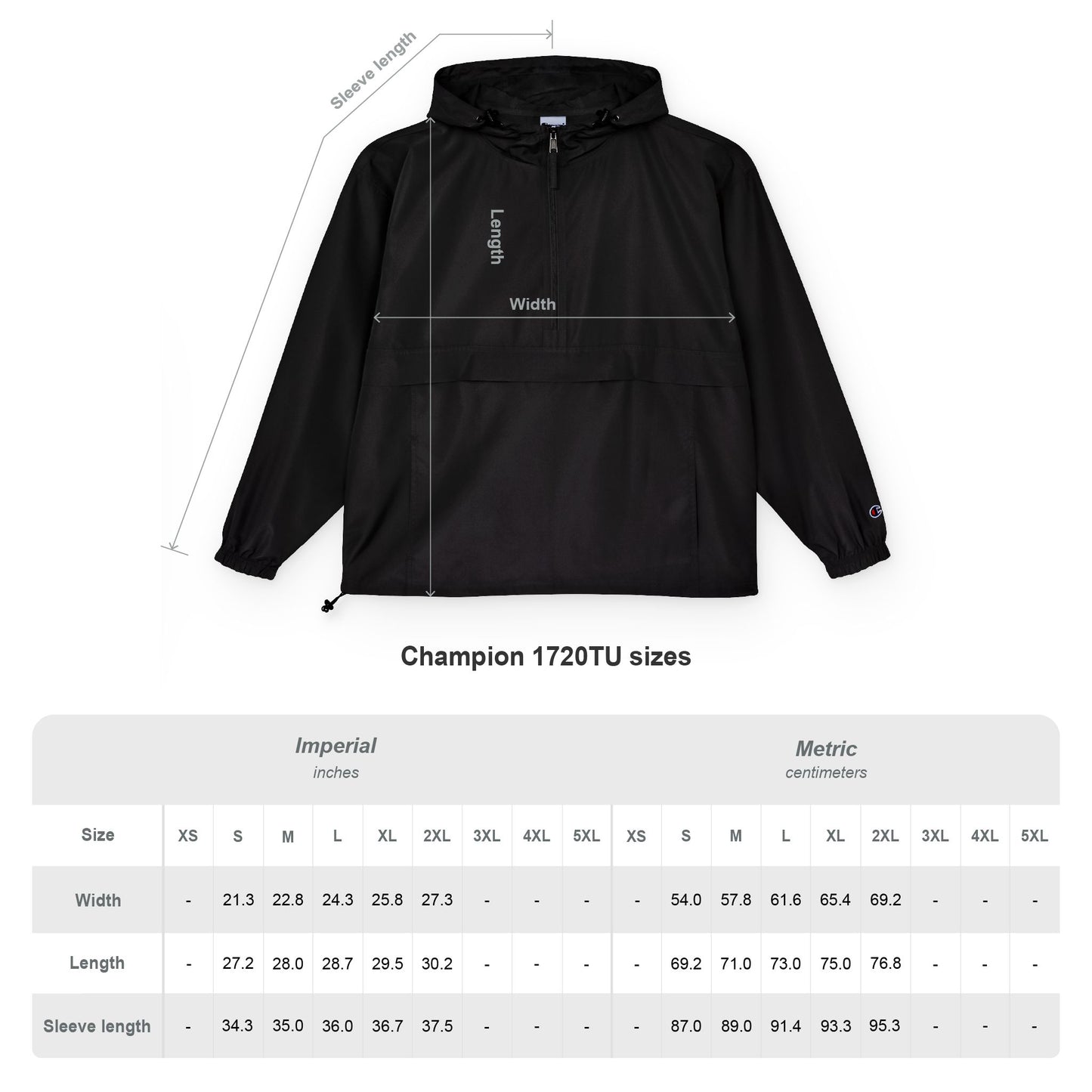Woodbury Fastpitch Champion Packable Anorak Jacket — Lightweight Hooded Windbreaker
