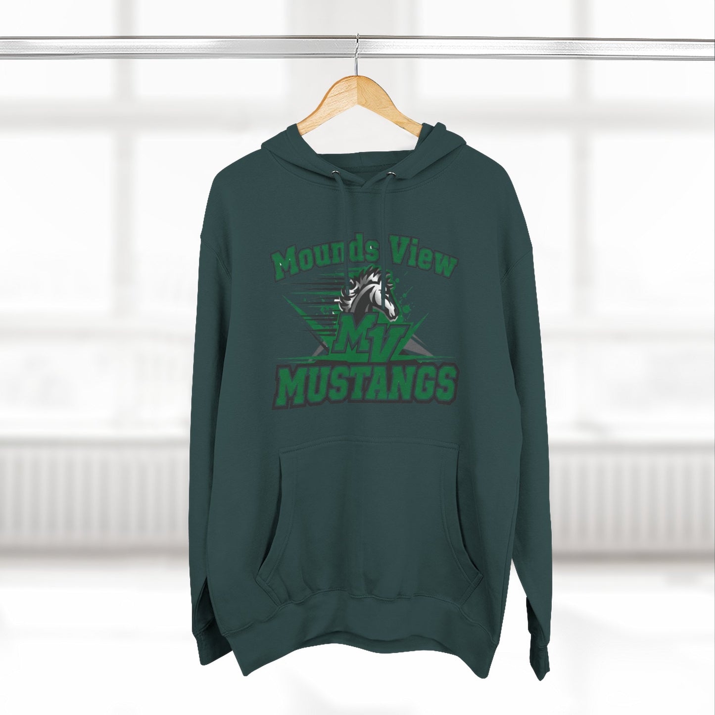 Mounds View Mustangs Three-Panel Fleece Hoodie