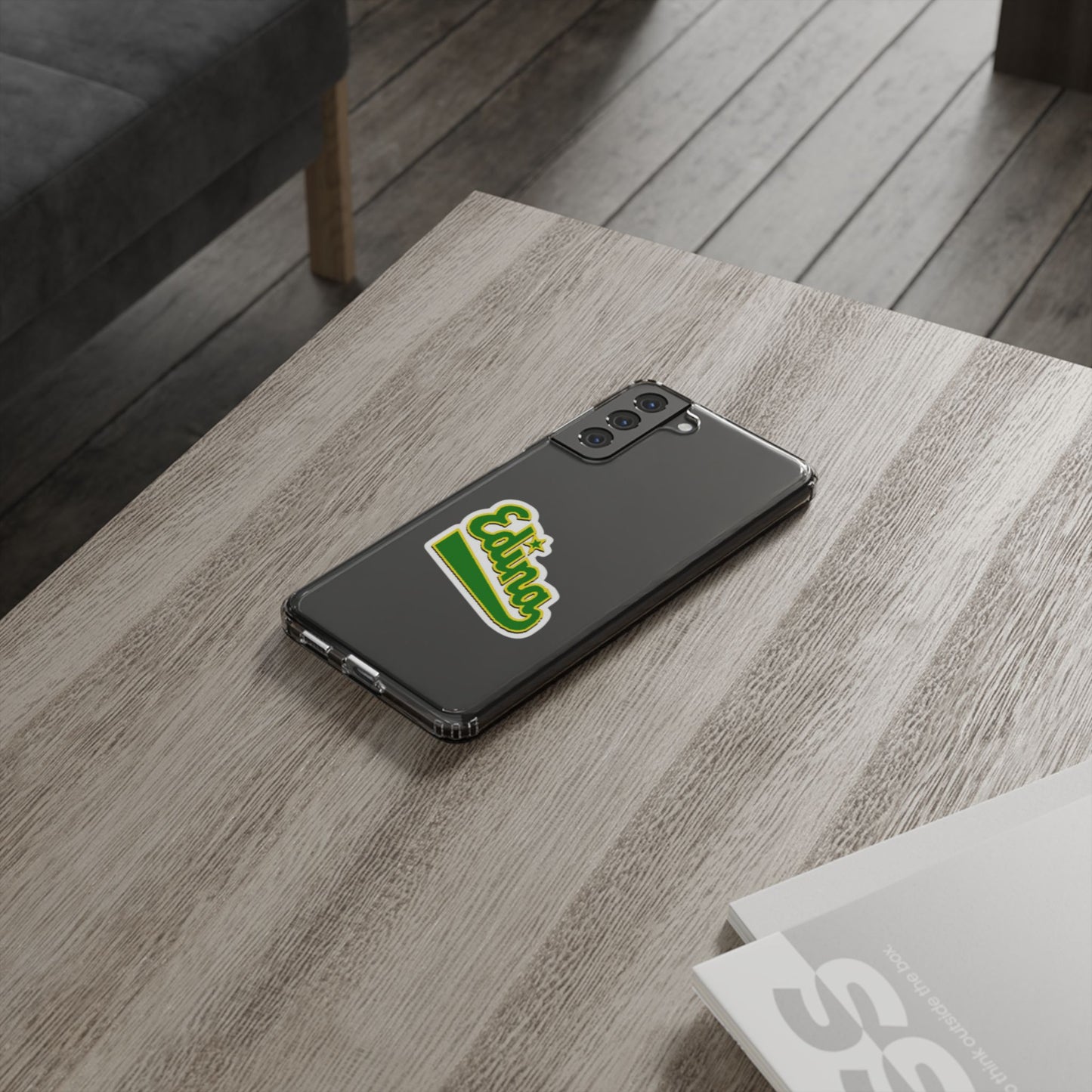 Custom Clear Phone Case with Edina Design - Stylish Protection for Your Smartphone