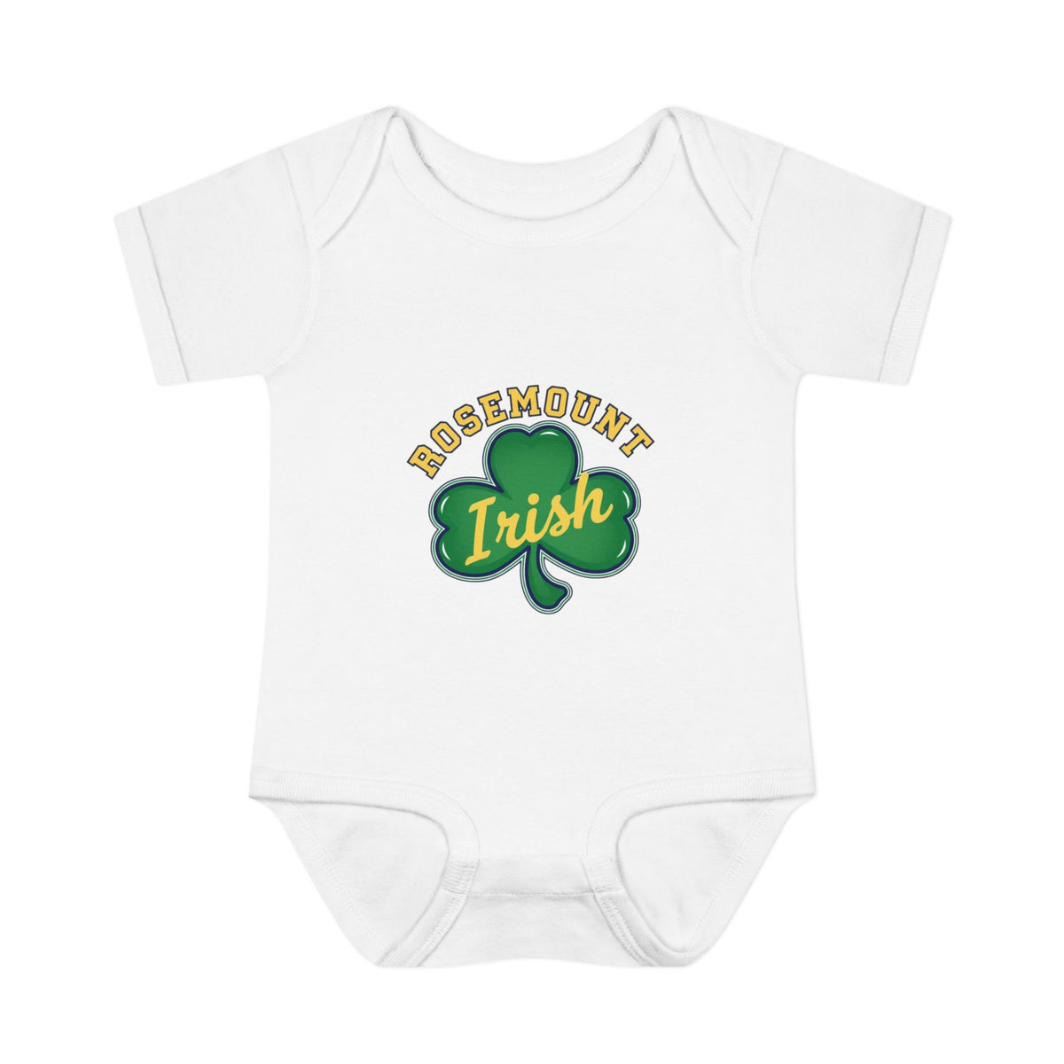 Rosemount Irish Clover Infant Bodysuit - Cute Baby Onesie with Green & Blue Graphic