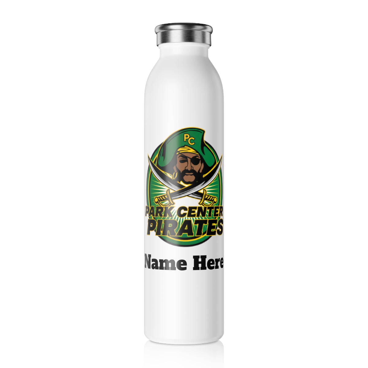 Park Center Pirates Slim Water Bottle — Stainless Insulated Bottle