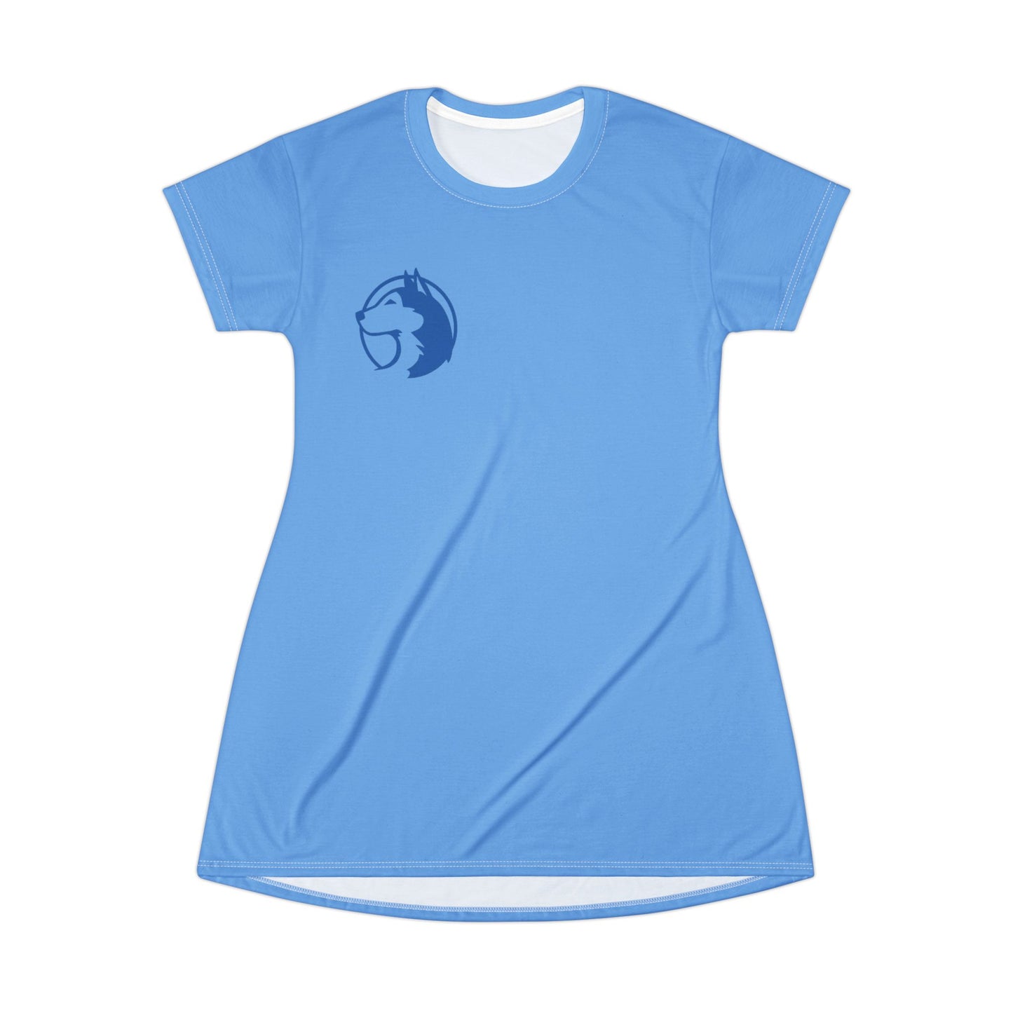 Saint Anthony Huskies Blue Athletic T-Shirt Dress - Casual Comfort for Everyday Wear