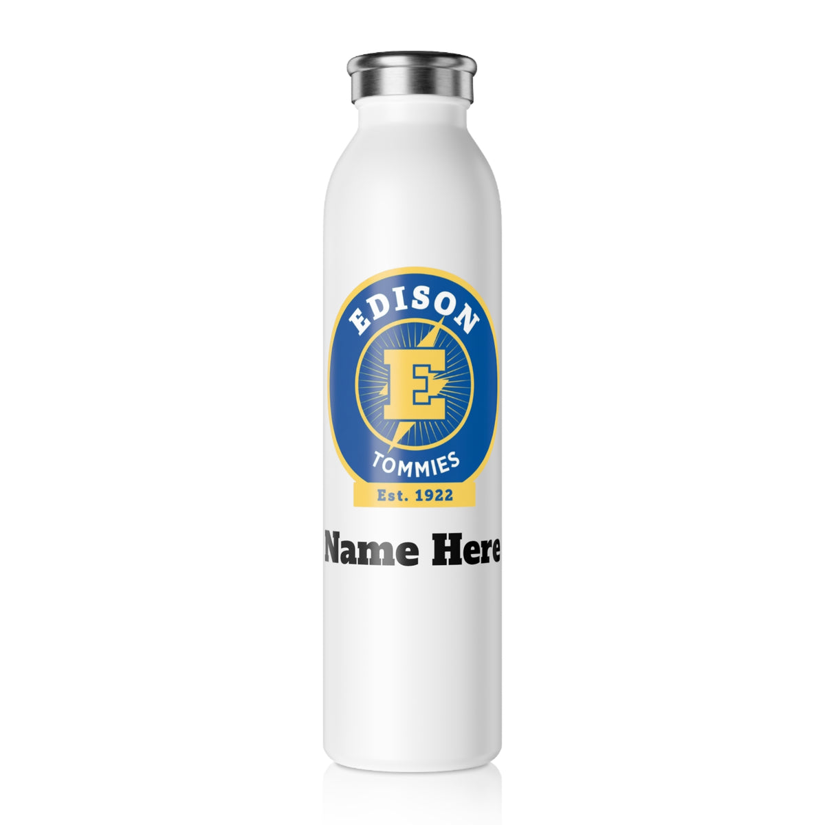 Minneapolis Edison Tommies Slim Water Bottle — Stainless Insulated Bottle