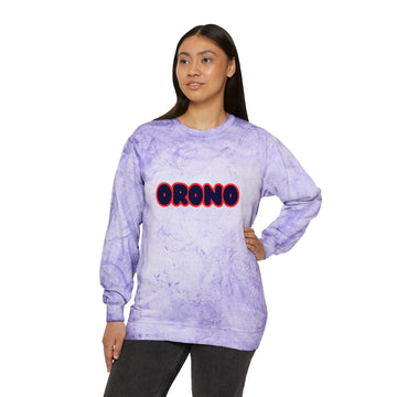 Orono Spartans Color Blast Crewneck Sweatshirt for a Vibrant Vibe, Unisex Tie-Dye Fashion
