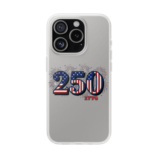 America's 250th Anniversary Flag Fireworks Iphone Flexi Case