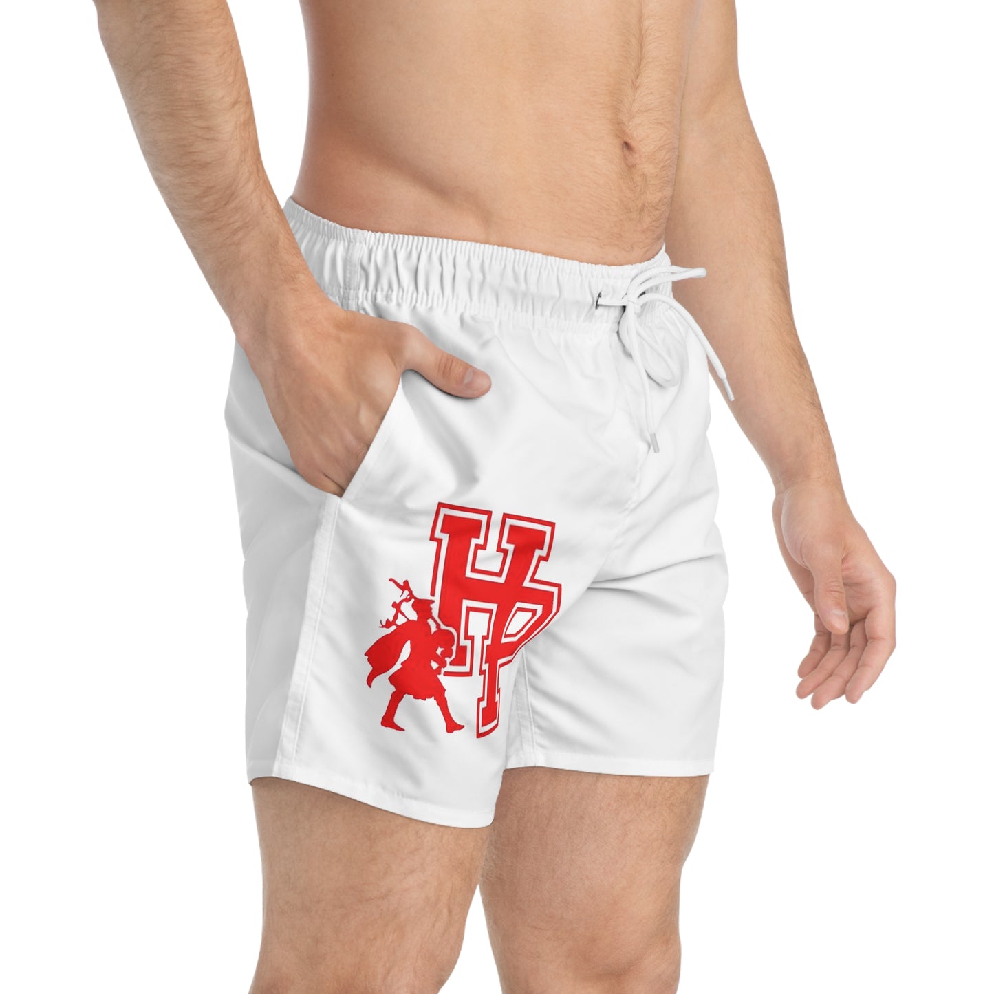 Saint Paul Highland Park Men's Stylish White Swim Trunks